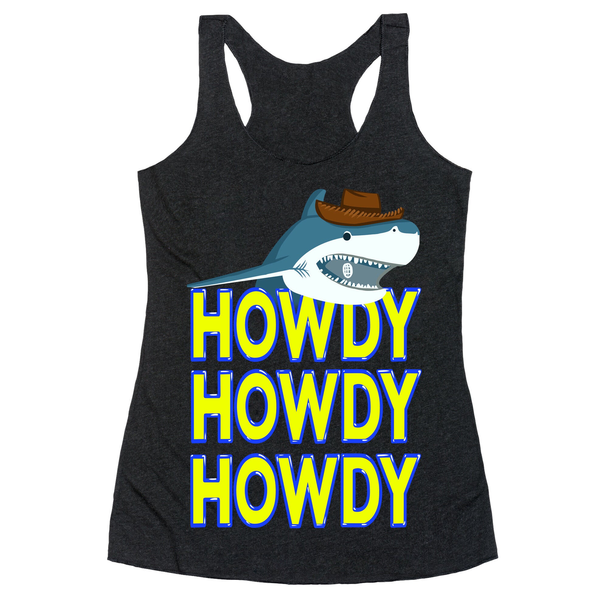 Howdy Shark Racerback Tank